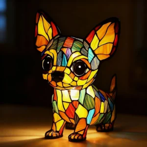 3D Cute Dog LED Night Light – USB Powered Resin Animal Lamp for Bedroom and Home Decor