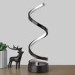 Modern Spiral LED Table Lamp – Dimmable Soft Light Desk Lamp with Adjustable Arm, Creative Minimalist Design