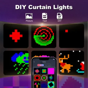 400 LED Smart Curtain String Lights with App & Remote Control, Music Sync, Waterproof Fairy Lights for Indoor/Outdoor Decor
