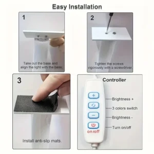 Moon Nail Desk Lamp with Adjustable 3-Color LED Light, USB Powered Beauty Work Lamp for Nail Art & Eyelash Extension