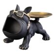 30cm Bulldog Figurine Storage Box, Resin Dog Home Decor