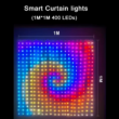 400 LED Smart Curtain String Lights with App & Remote Control, Music Sync, Waterproof Fairy Lights for Indoor/Outdoor Decor
