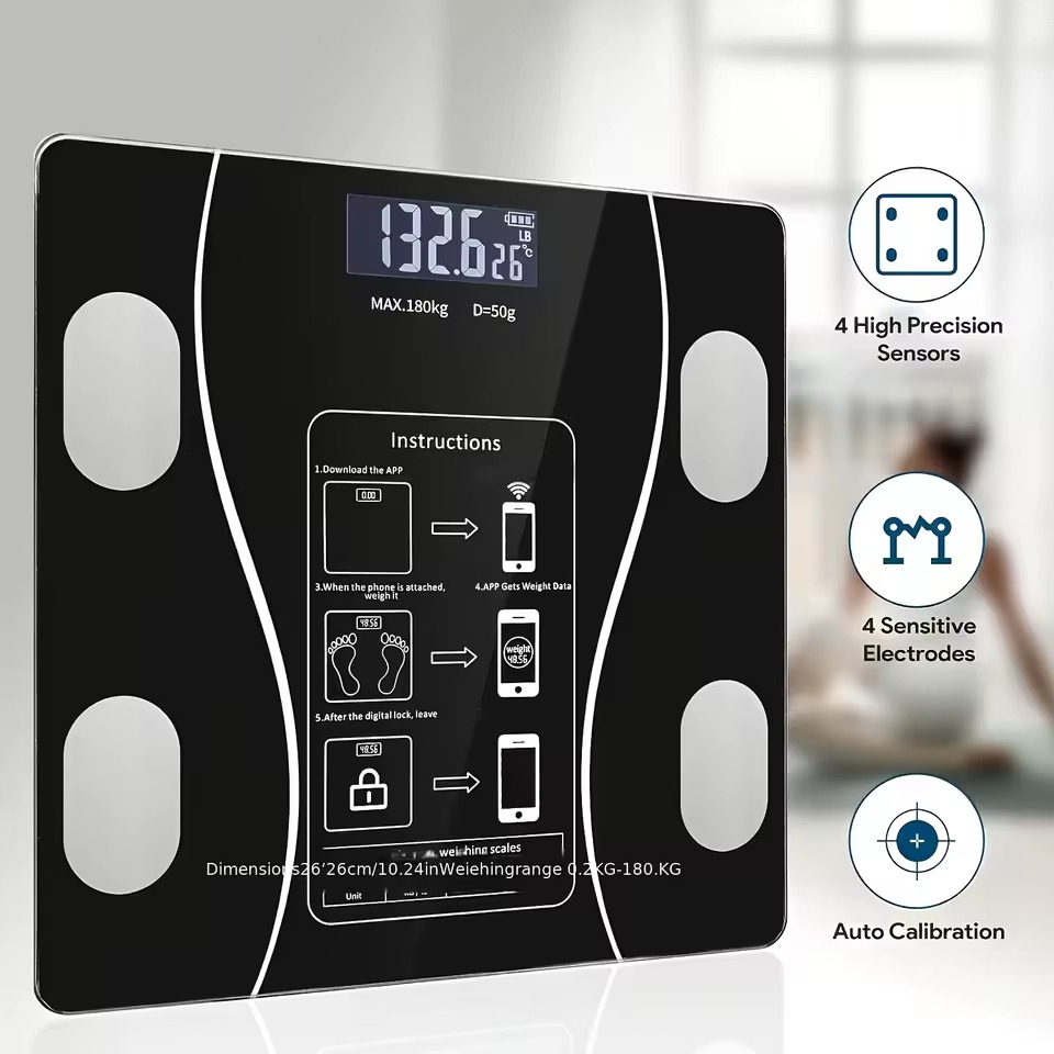 Intelligent Digital Body Scale with Backlit LED Display, 400 lb Capacity Intelligent Digital Body Scale with Backlit LED Display, 400 lb Capacity - Image 4