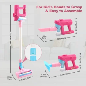 Kids Toy Vacuum Cleaner with Light & Music – Pretend Play Cleaning Toy, Educational Housework Simulation Gift