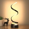 Modern Spiral LED Table Lamp – Dimmable Soft Light Desk Lamp with Adjustable Arm, Creative Minimalist Design