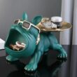 30cm Bulldog Figurine Storage Box, Resin Dog Home Decor