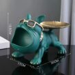 30cm Bulldog Figurine Storage Box, Resin Dog Home Decor