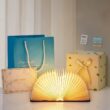 LED Wooden Book Lamp, USB Foldable Reading Light