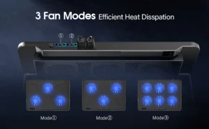 Laptop Cooling Pad for 15.6–17.3 Inch Laptops with 6 Quiet Fans