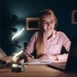 Modern Spiral LED Table Lamp – Dimmable Soft Light Desk Lamp with Adjustable Arm, Creative Minimalist Design