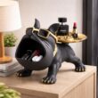 30cm Bulldog Figurine Storage Box, Resin Dog Home Decor