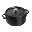 STAUB Cast Iron Dutch Oven 4-qt Round Cocotte, Serves 3-4, Matte Black