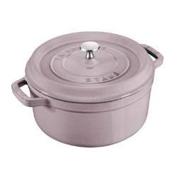 STAUB Cast Iron 7-qt Round Cocotte - Lilac
