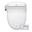 Bio Bidet BB1000 Warm Water Bidet Seat, Air Dryer, Heated Seat with Slow Close Lid, Remote Control, Round