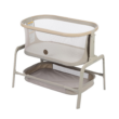 Maxi-Cosi Iora Baby Bassinets Bedside Sleeper, Portable Bassinet, Infant Bedside Sleeper Crib, Height Adjustable, Breathable Mesh, Large Storage Basket, Classic Oat