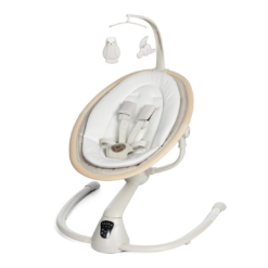 Maxi-Cosi Cassia Baby Swings for Infants: Smart Portable Baby Swing with Music, Lightweight & Foldable Baby Swing, 360 Rotation Infant Swing, Classic Oat