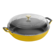 Staub Cast Iron 3.5-qt Braiser with Glass Lid - Citron