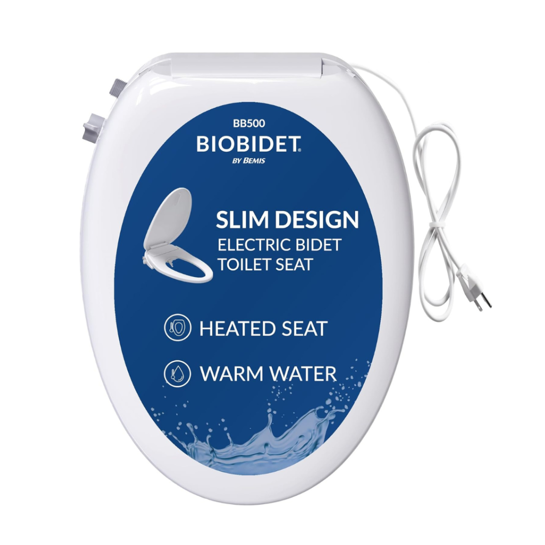 Bio Bidet BB500 Heated Electric Bidet Seat with Warm Water Wash, Night Light, Low Profile Design, Elongated Bio Bidet BB500 Heated Electric Bidet Seat with Warm Water Wash, Night Light, Low Profile Design, Elongated
