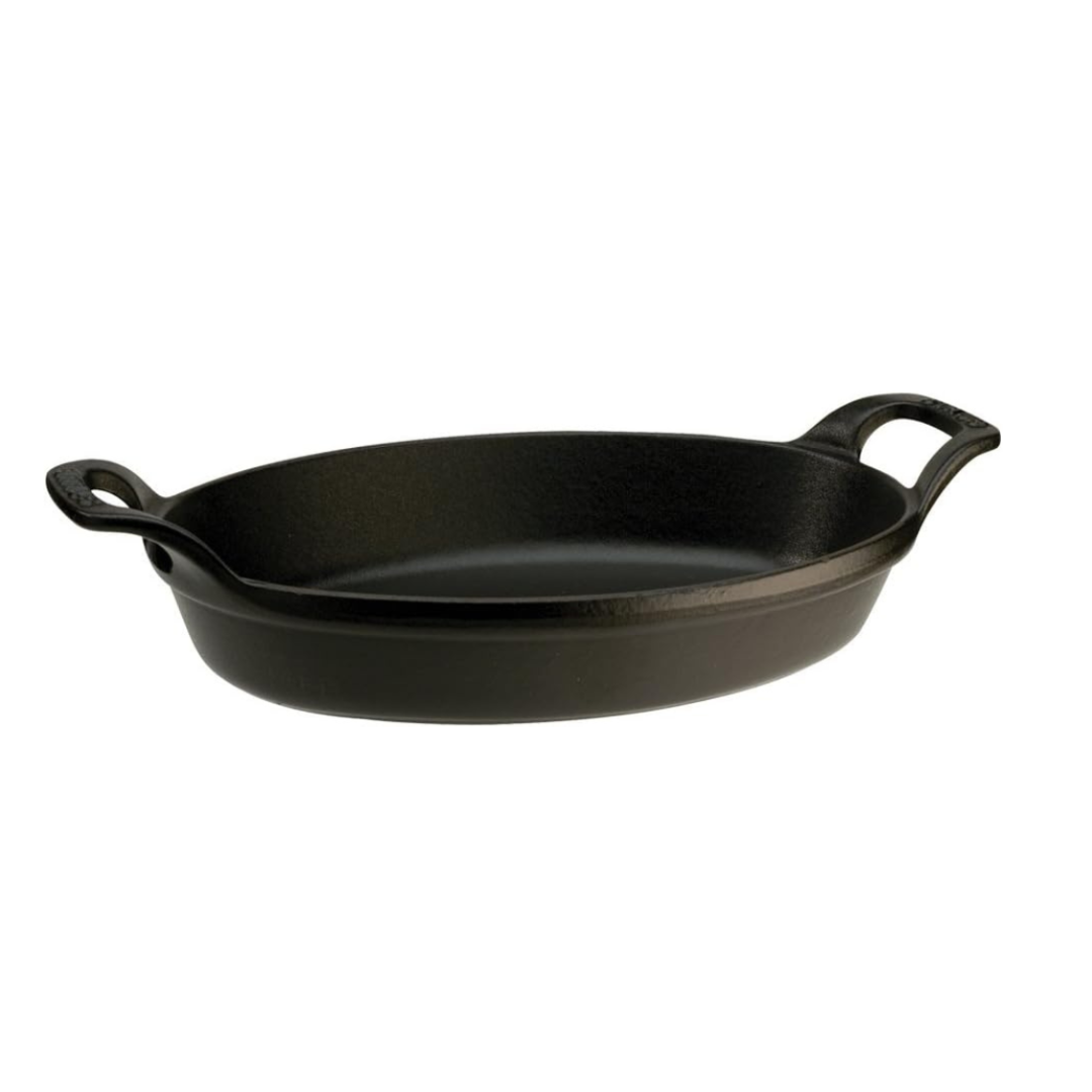 Staub 8 1/4Inch Oval Roasting Dish, Black Matte Staub 8 1/4Inch Oval Roasting Dish, Black Matte