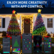 Smart RGB Christmas Tree Lights with App & Remote Control – 400 LED String Lights with Music Sync and Timer