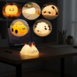 GGBEE LED Animal Night Light, Rechargeable Dimmable Silicone Nursery Lamp for Kids Bedroom