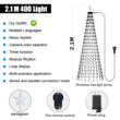 Smart RGB Christmas Tree Lights with App & Remote Control – 400 LED String Lights with Music Sync and Timer