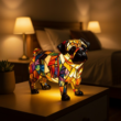 3D Cute Dog LED Night Light – USB Powered Resin Animal Lamp for Bedroom and Home Decor