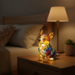 3D Cute Dog LED Night Light – USB Powered Resin Animal Lamp for Bedroom and Home Decor