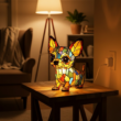3D Cute Dog LED Night Light – USB Powered Resin Animal Lamp for Bedroom and Home Decor