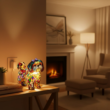 3D Cute Dog LED Night Light – USB Powered Resin Animal Lamp for Bedroom and Home Decor