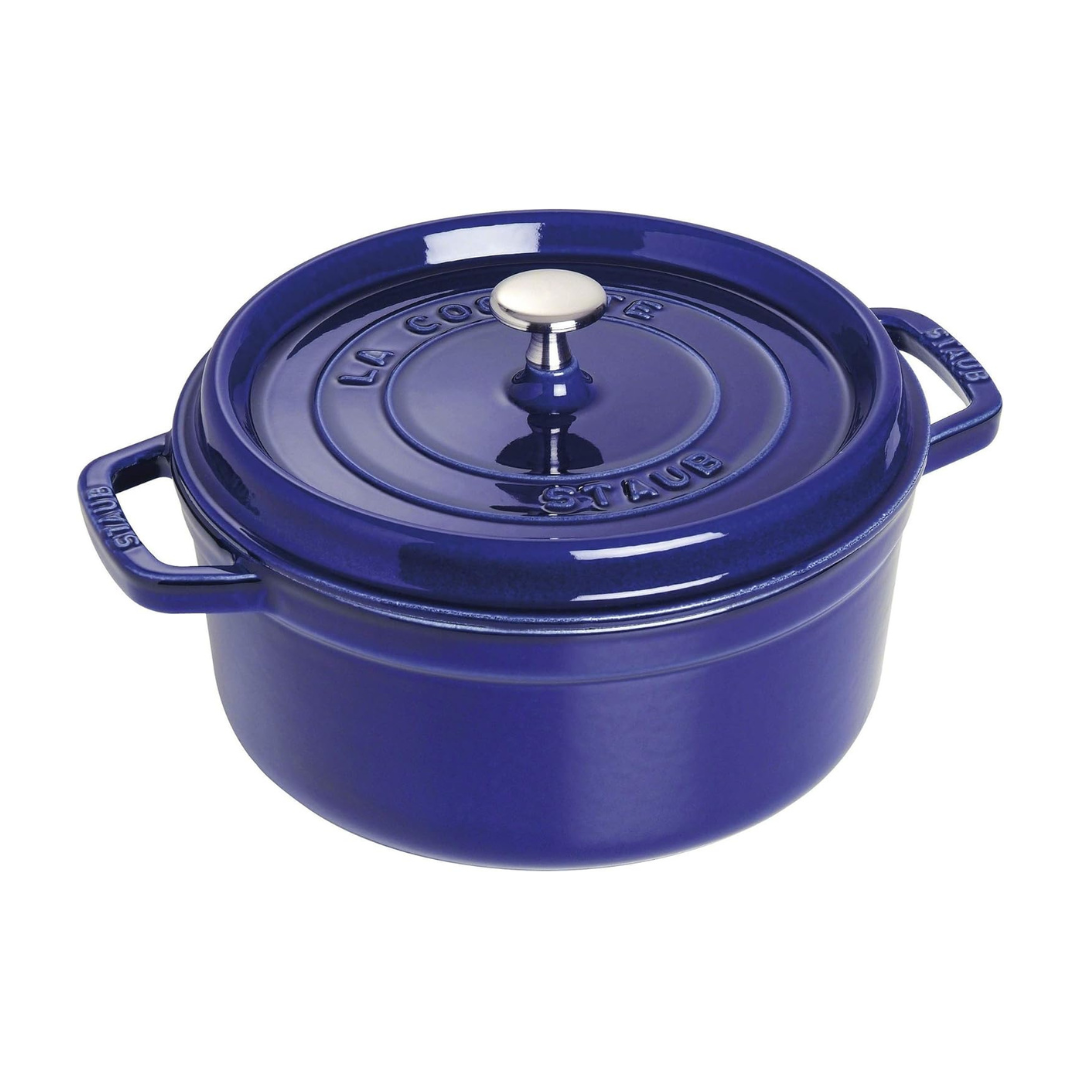 Staub Cast Iron 4-qt Round Cocotte - Dark Blue Staub Cast Iron 4-qt Round Cocotte - Dark Blue