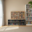 80-Grid Wooden Display Shelf for 1/64 Diecast Cars – Hot Wheels & Matchbox Toy Storage Organizer