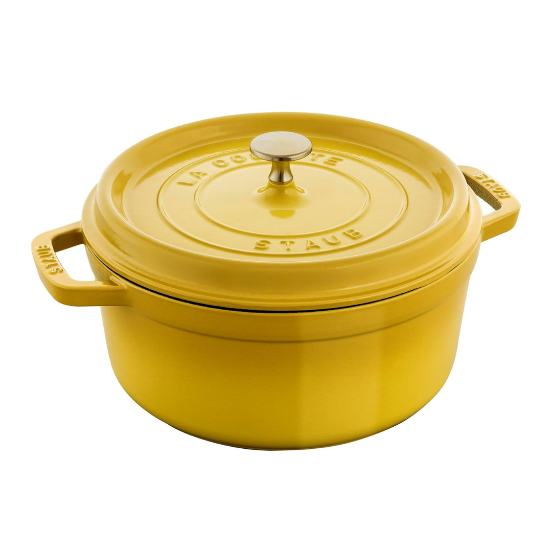 Staub Cast Iron 4-qt Round Dutch Oven - Citron Staub Cast Iron 4-qt Round Dutch Oven - Citron