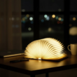LED Wooden Book Lamp, USB Foldable Reading Light