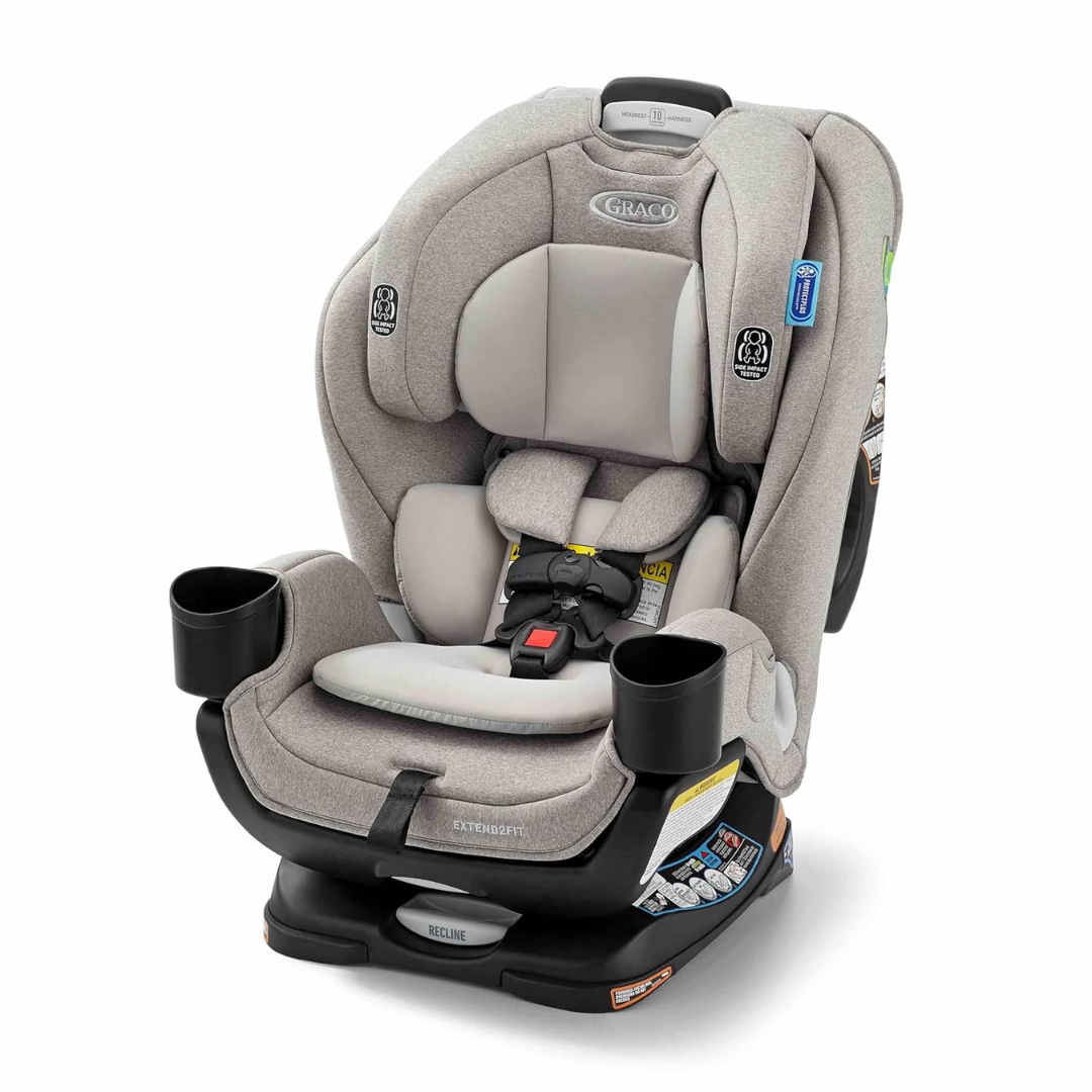 Graco Extend2Fit 3-in-1 Convertible Baby Car Seat, Rear and Forward Facing, Adjustable Extension Panel for Extra Legroom, Ashten Graco Extend2Fit 3-in-1 Convertible Baby Car Seat, Rear and Forward Facing, Adjustable Extension Panel for Extra Legroom, Ashten