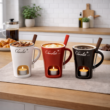 Double-Wall Heat-Resistant Ceramic Cup for Coffee and Beverages Double-Wall Heat-Resistant Ceramic Cup for Coffee and Beverages