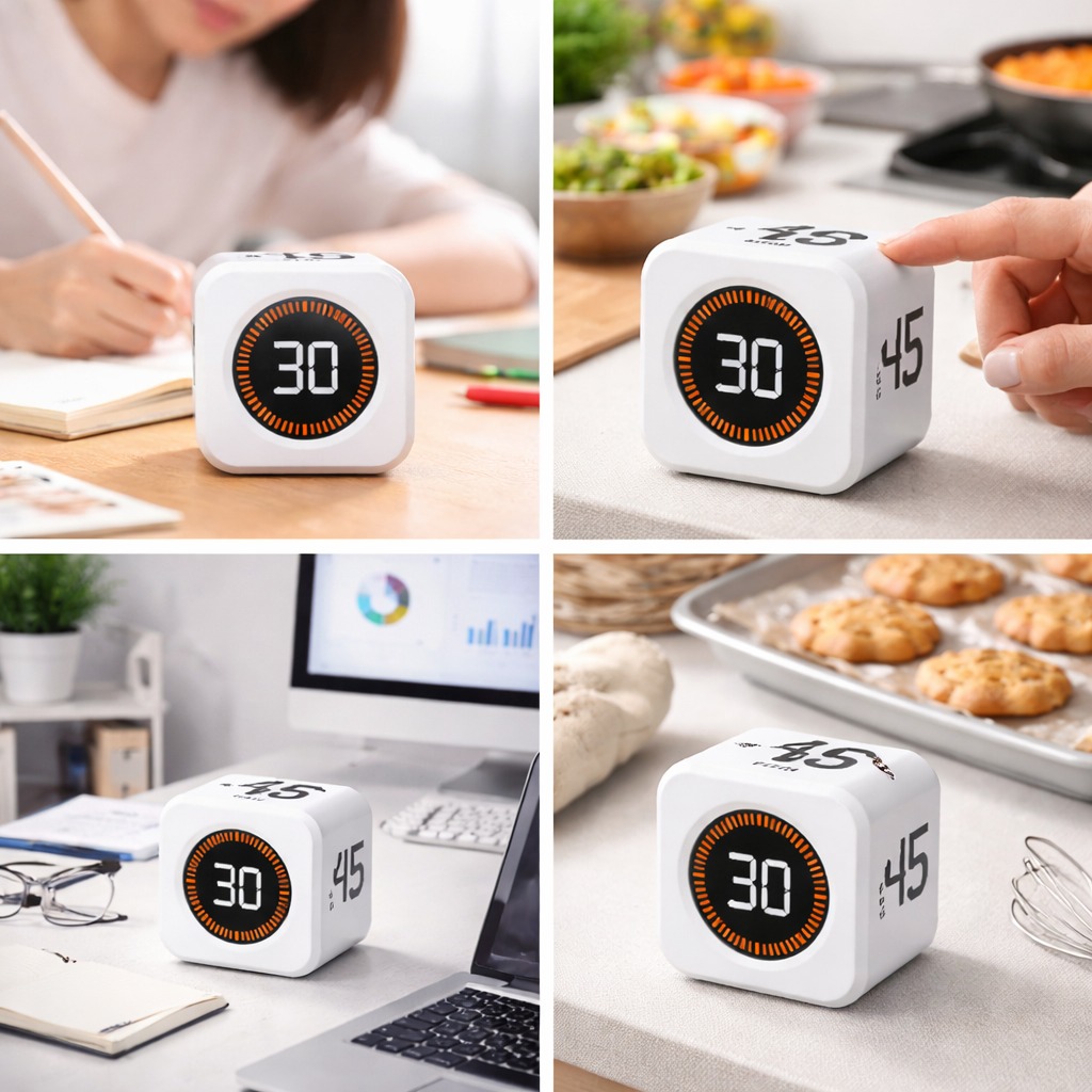 Productivity Cube Timer with Gravity Sensor, LED Display, Preset Countdown Timer Productivity Cube Timer with Gravity Sensor, LED Display, Preset Countdown Timer - Image 2
