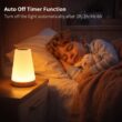 RGB Color Changing Night Light, USB Rechargeable Touch and Remote Control Table Lamp