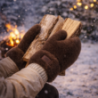Women’s Winter Plush Gloves, Windproof Full Finger Warm Gloves
