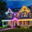 Govee Permanent Outdoor Lights 2, 100ft RGBIC Outdoor Lights with 72 LED Lights, IP67 Waterproof, 100 Scene Modes with 40lm White for Outdoor Decorations, Works with Alexa, Google Assistant, Black