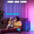 Govee RGBIC Floor Lamp Basic, LED Corner Lamp Works with Alexa, 1000 Lumen Smart Modern Floor Lamp with Music Sync and 16 Million DIY Colors, Color Changing Standing Lamp for Bedroom Living Room Black