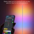 Govee RGBIC Floor Lamp, LED Corner Lamp Works with Alexa, Smart Modern Floor Lamp with Music Sync and 16 Million DIY Colors, Color Changing Standing Lamp for Bedroom Living Room Silver