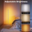 Govee RGBIC Floor Lamp, LED Corner Lamp Works with Alexa, Smart Modern Floor Lamp with Music Sync and 16 Million DIY Colors, Color Changing Standing Lamp for Bedroom Living Room Silver