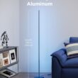 Govee RGBIC Floor Lamp Basic, LED Corner Lamp Works with Alexa, Smart Modern Floor Lamp with Music Sync and 16 Million DIY Colors, Color Changing Standing Lamp for Bedroom Living Room Blue