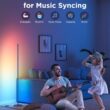 Govee RGBIC Floor Lamp Basic, LED Corner Lamp Works with Alexa, Smart Modern Floor Lamp with Music Sync and 16 Million DIY Colors, Color Changing Standing Lamp for Bedroom Living Room Blue