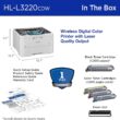 Brother Color Laser Printer with Wireless Printing Fast 19 PPM Output, Duplex Feature, Mobile Device Compatible (HL-L3220CDW) Brother Color Laser Printer with Wireless Printing Fast 19 PPM Output, Duplex Feature, Mobile Device Compatible, 250-Sheet Paper Tray for Professional Home Office Printing (HL-L3220CDW)