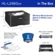 Brother HL-L2460DW Wireless Compact Monochrome Laser Printer with Duplex, Mobile Printing, Black & White Output | Includes Refresh Subscription Trial(1), Works with Alexa