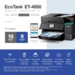 Epson EcoTank ET-4950 Wireless All-in-One Color Supertank Printer with up to 3 Years of Ink, Refillable Tanks, Perfect for Home, 18 PPM, 2.4