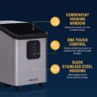 Newair 26 lbs. Mini Ice Maker Countertop, Bullet Ice Maker, Portable and Lightweight