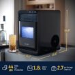 Newair Nugget Ice Maker Countertop, 44 lbs in 24 Hours Ice Machine Nugget, Self Cleaning Ice Maker in Black Stainless Steel, Perfect for Home Bar, Kitchen Countertop, RV, Home Office